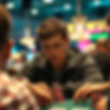 An intense moment in a live WSOP tournament setting