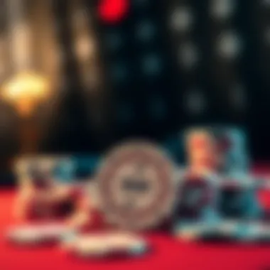 A strategic layout displaying various poker chip management techniques