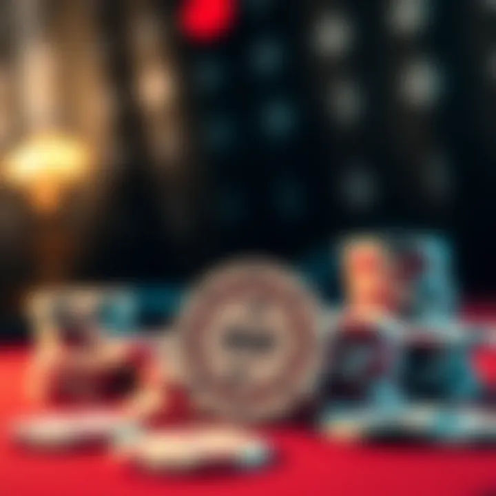 A strategic layout displaying various poker chip management techniques