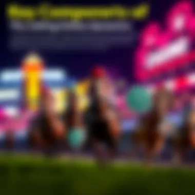 Infographic displaying the key components influencing horse racing betting dynamics