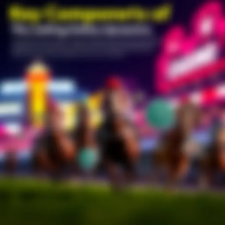 Infographic displaying the key components influencing horse racing betting dynamics