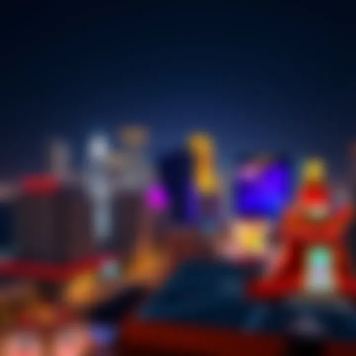 View of the Atlantic City skyline at night