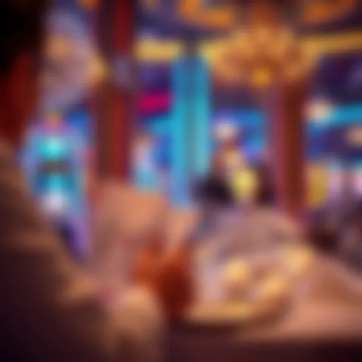 Elegant dining experience in a casino restaurant