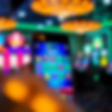 A vibrant mobile screen showcasing a popular slots game interface.