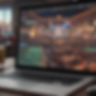Discover Top Sports Betting Platforms Illustration of a laptop displaying various sports betting platforms