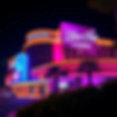 Exterior view of Blue Chip Casino at night