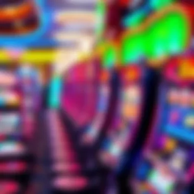 Vibrant slot machine display at Borgata