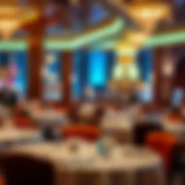 Elegant dining setting at one of the upscale restaurants within the casino