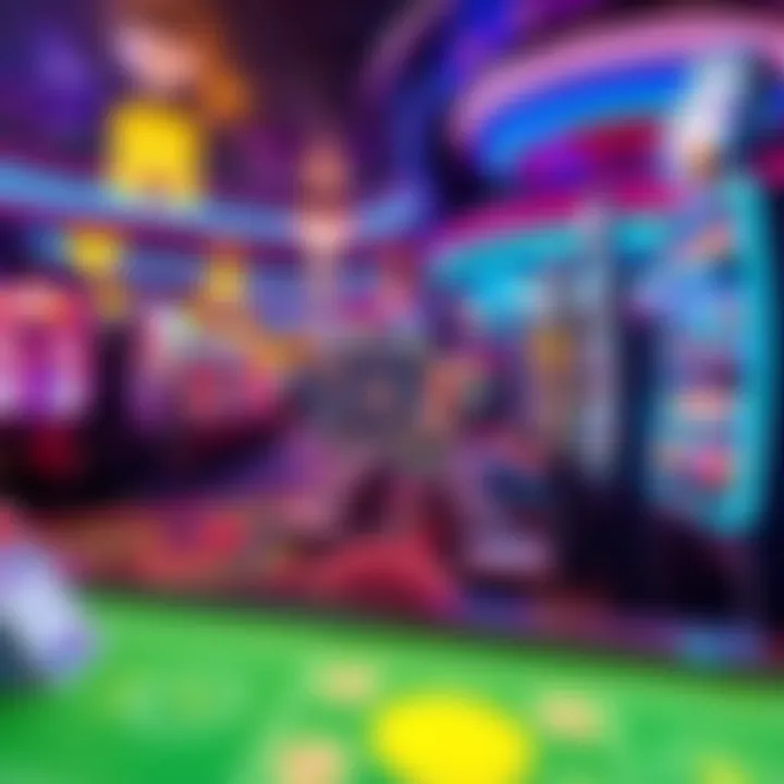 Luxurious gaming area filled with vibrant slot machines and table games