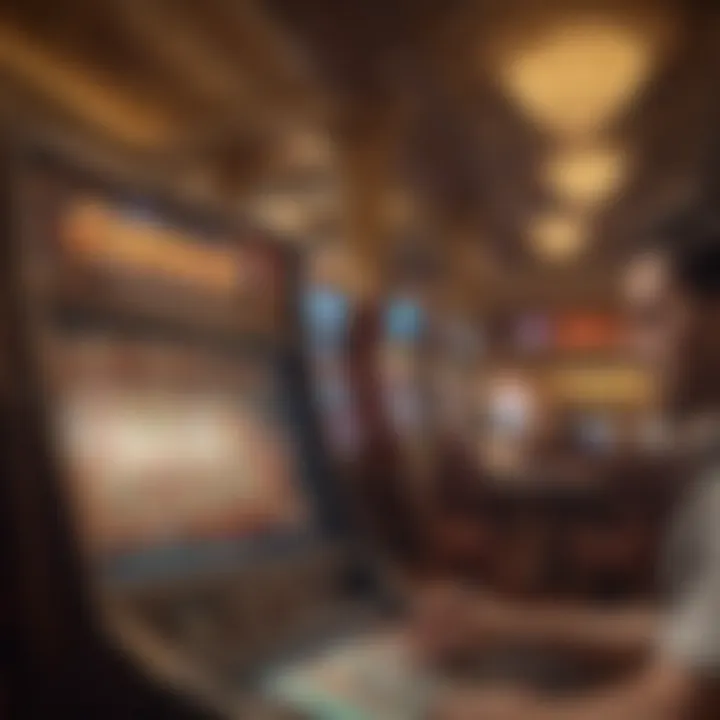 A player enjoying gameplay on the Caesars Slots app in a cozy setting