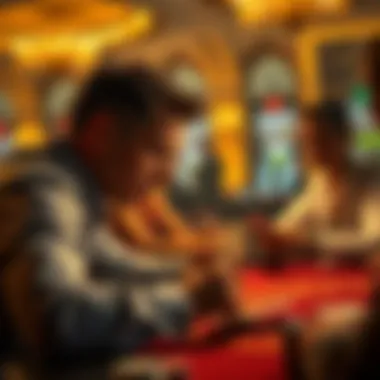 A strategic card game in progress, highlighting the players' focus and determination