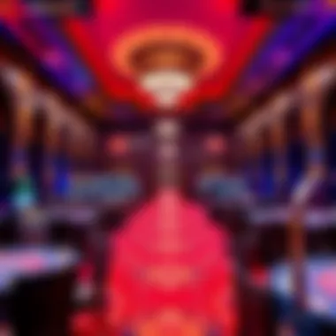 An atmospheric view of the casino’s elegant interior design, inviting players to explore