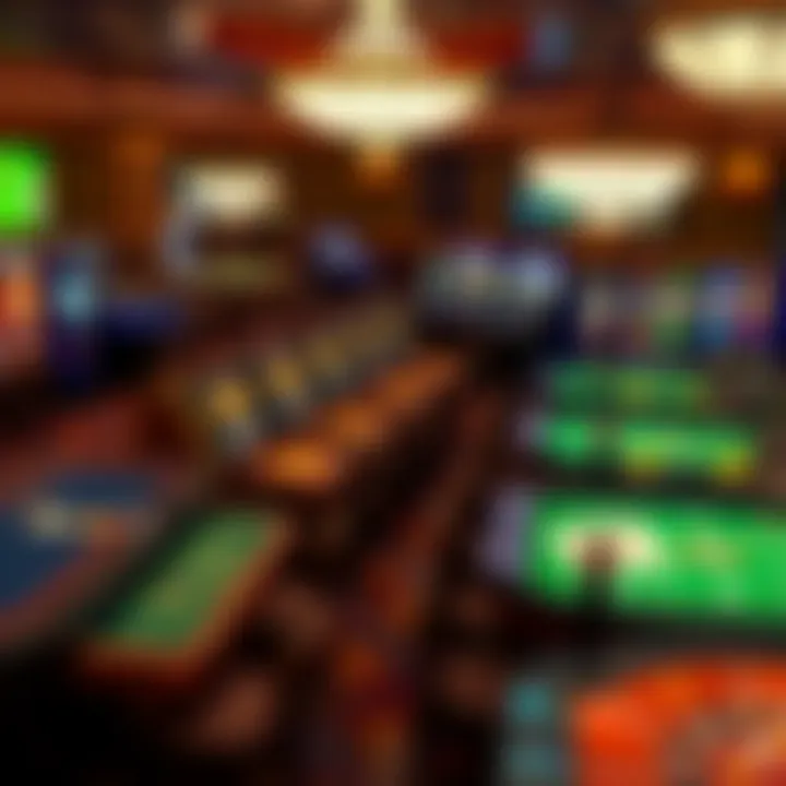 Wide array of gaming tables featuring diverse games