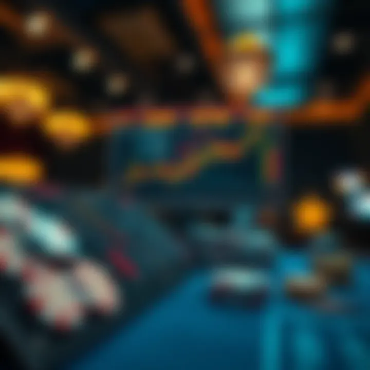 A visual representation of market dynamics with graphs and betting trends