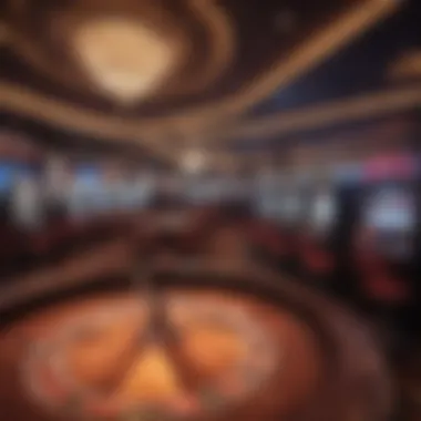 Luxurious gaming area inside Diamond Jacks Casino with vibrant lighting