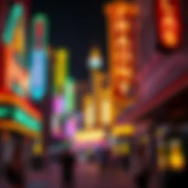The Neon Splendor of Fremont Street Vibrant night view of Fremont Street with neon lights