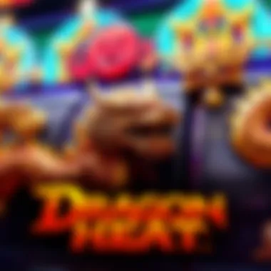 Dragon Heat Slot Machine Symbols Close-up of Dragon Heat slot machine symbols featuring dragons and gold