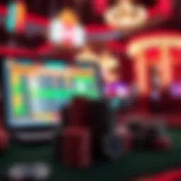Visual representation of online gambling platform experiencing technical issues