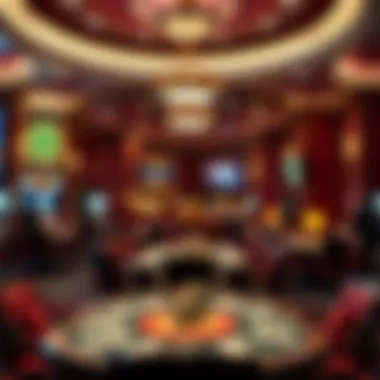 Elegant Venue Ambiance An elegant poker venue interior, emphasizing ambiance and luxury