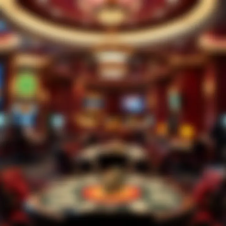 Elegant Venue Ambiance An elegant poker venue interior, emphasizing ambiance and luxury