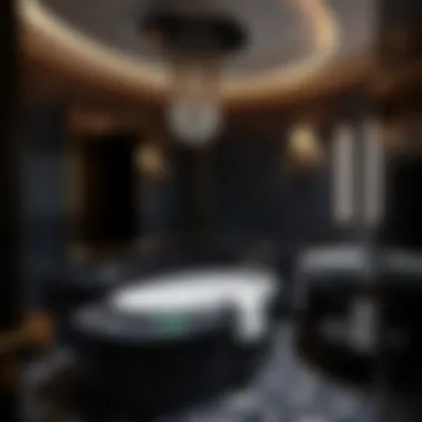 Richly Designed Bathroom Richly designed bathroom featuring modern amenities