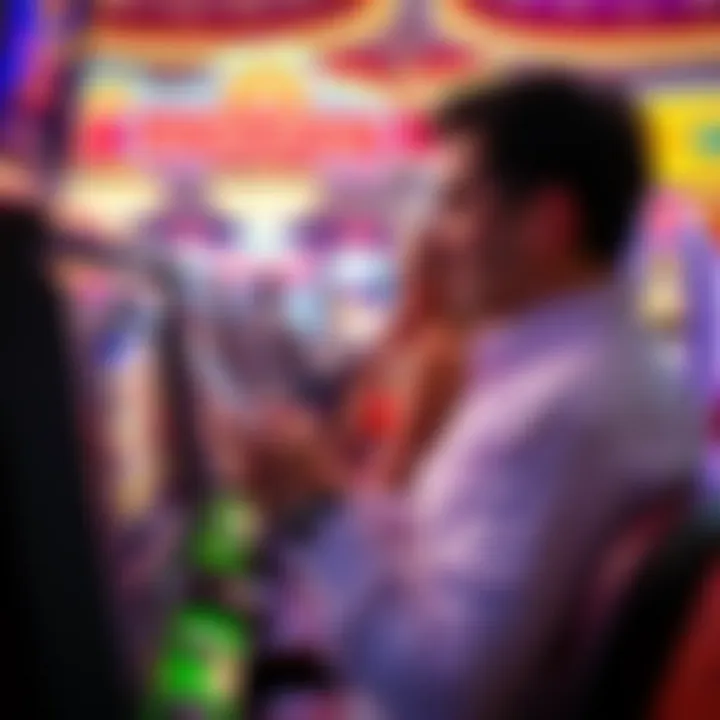 Player engaging with the Monopoly slot machine
