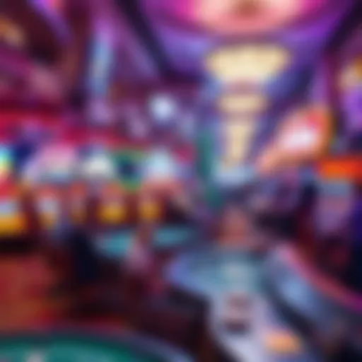 Vibrant casino environment filled with flashing lights and lively gaming tables
