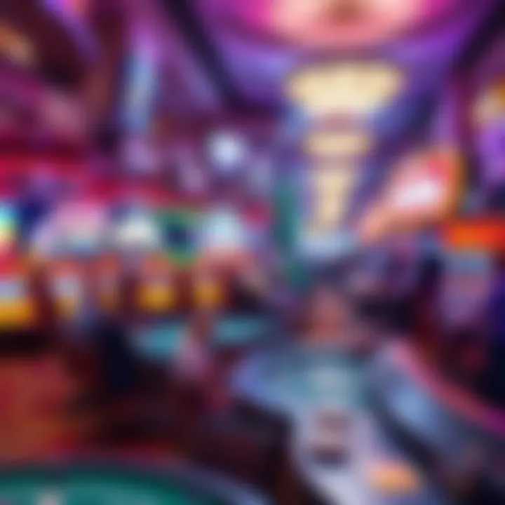 Vibrant casino environment filled with flashing lights and lively gaming tables