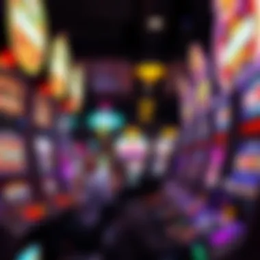 An engaging view of slot machines with players trying their luck