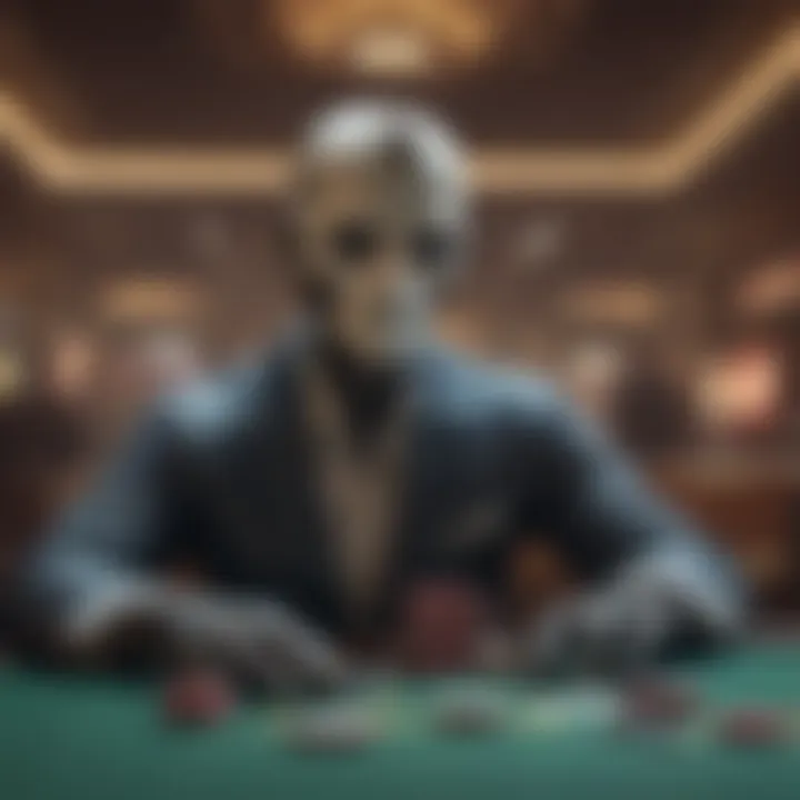 A conceptual representation of AI impacting poker gameplay