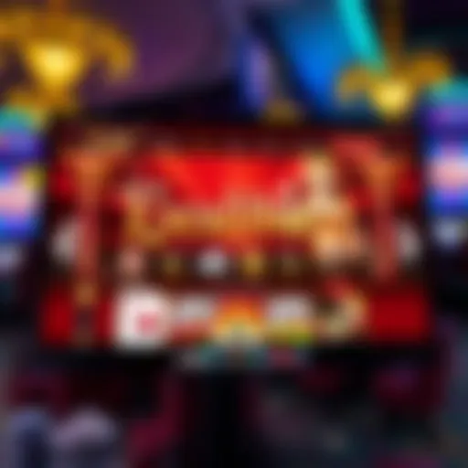 A vibrant depiction of the Excalibur Online Casino homepage showcasing its unique interface.