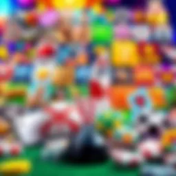 A vibrant collage of various mobile game icons featuring popular genres