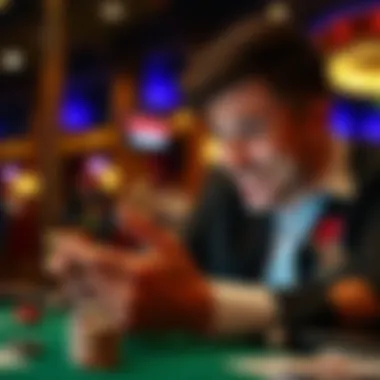 A user engrossed in gameplay on a mobile device showcasing excitement