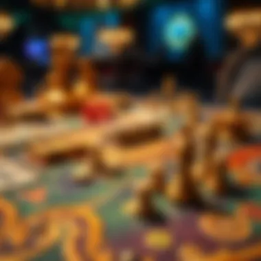 A captivating board game setup with intricate pieces and a vibrant playing surface.