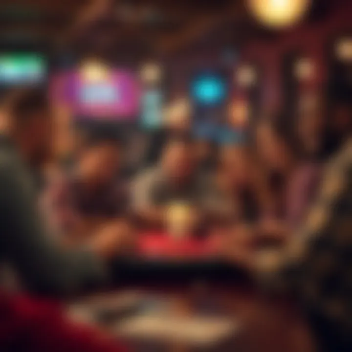 A group of friends enjoying a traditional game night filled with laughter and strategy.