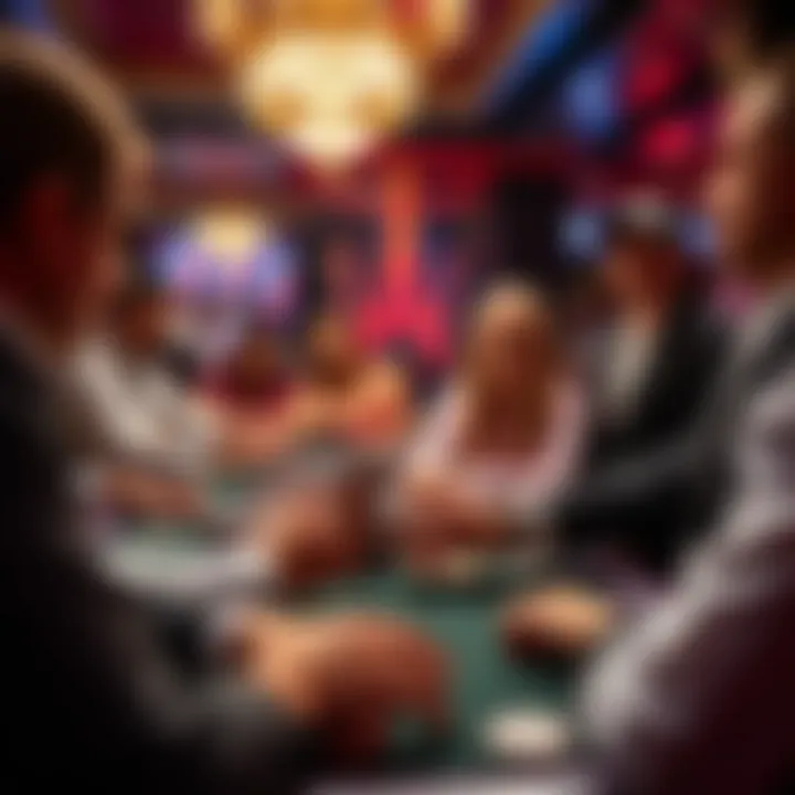 High-stakes poker table with intense gameplay