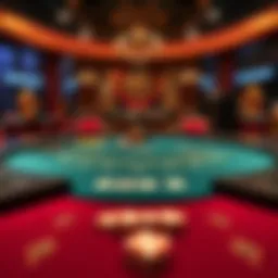 Elegant blackjack table setup