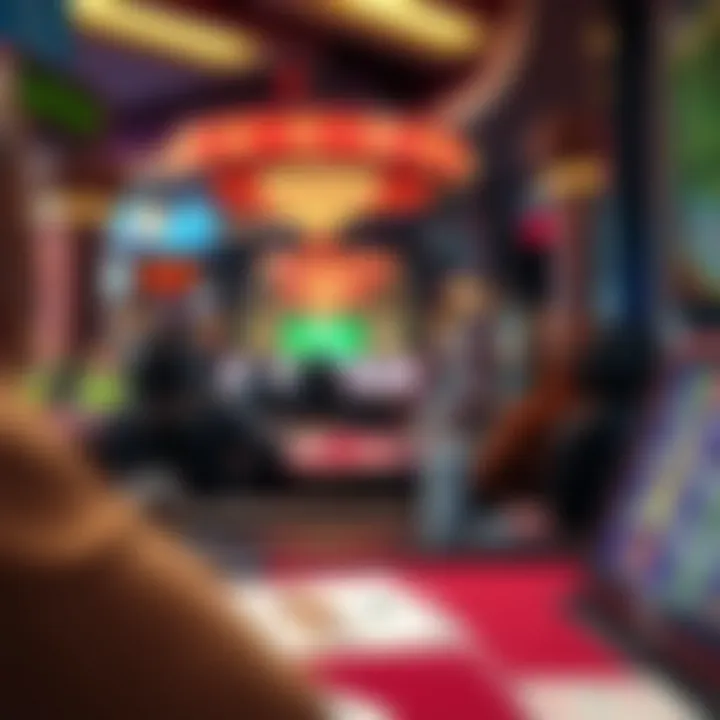 A digital interface showcasing a fast-paced gaming environment