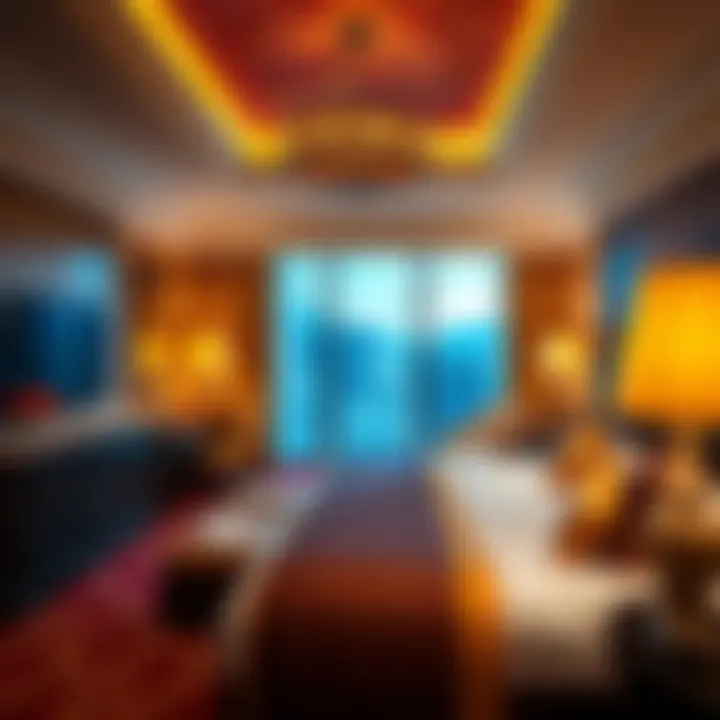 Luxurious guest room showcasing elegant decor and amenities