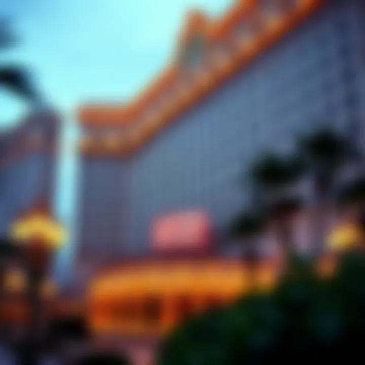 Exterior view of Caesars Palace showcasing its iconic architecture