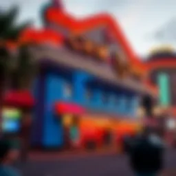 Exterior view of Chow Town Casino showcasing its vibrant architecture
