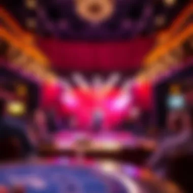 Entertainment stage during a live performance