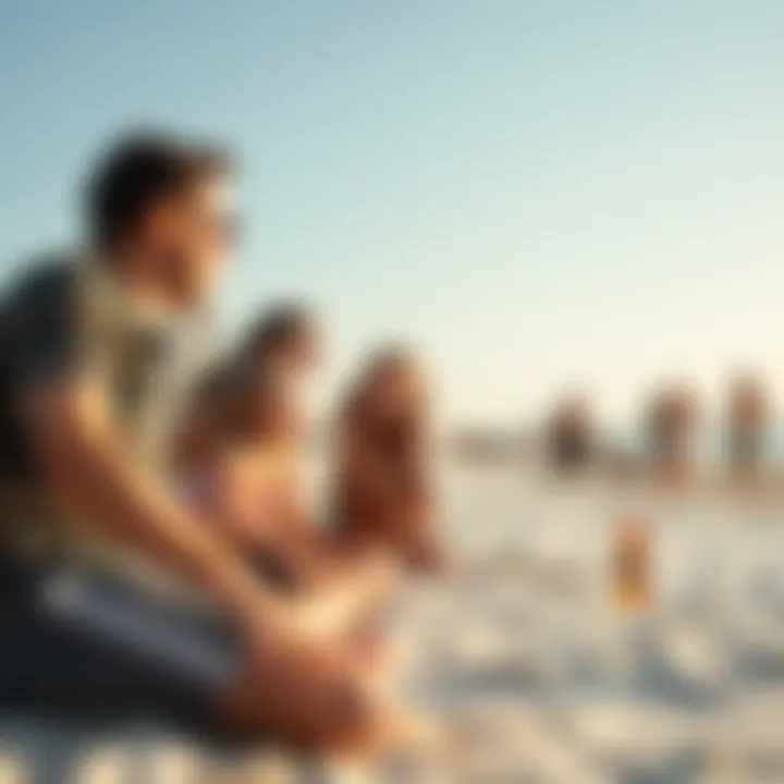 A family enjoying a day at the beach in Atlantic City.
