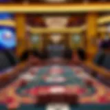 A beautifully arranged Pai Gow Poker table showcasing vibrant colors and textures