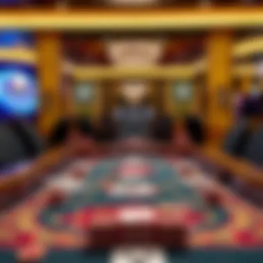 Fortune Pai Gow Poker Table Display A beautifully arranged Pai Gow Poker table showcasing vibrant colors and textures