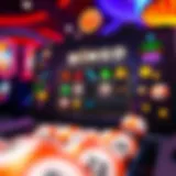 A vibrant online bingo game interface showcasing colorful bingo cards and interactive elements