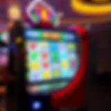 Colorful display of free hot shot slots screen