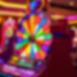 Colorful Wheel of Fortune slot machine display