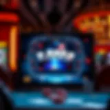 Virtual poker experience depicted through a sleek interface