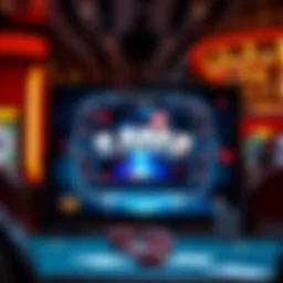 Virtual poker experience depicted through a sleek interface